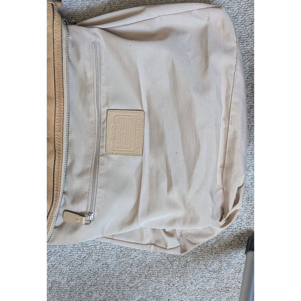Coach Hamilton Tote Women Large Camel Tan Leather Buckle Satchel Handbag F13811 - Picture 11 of 16